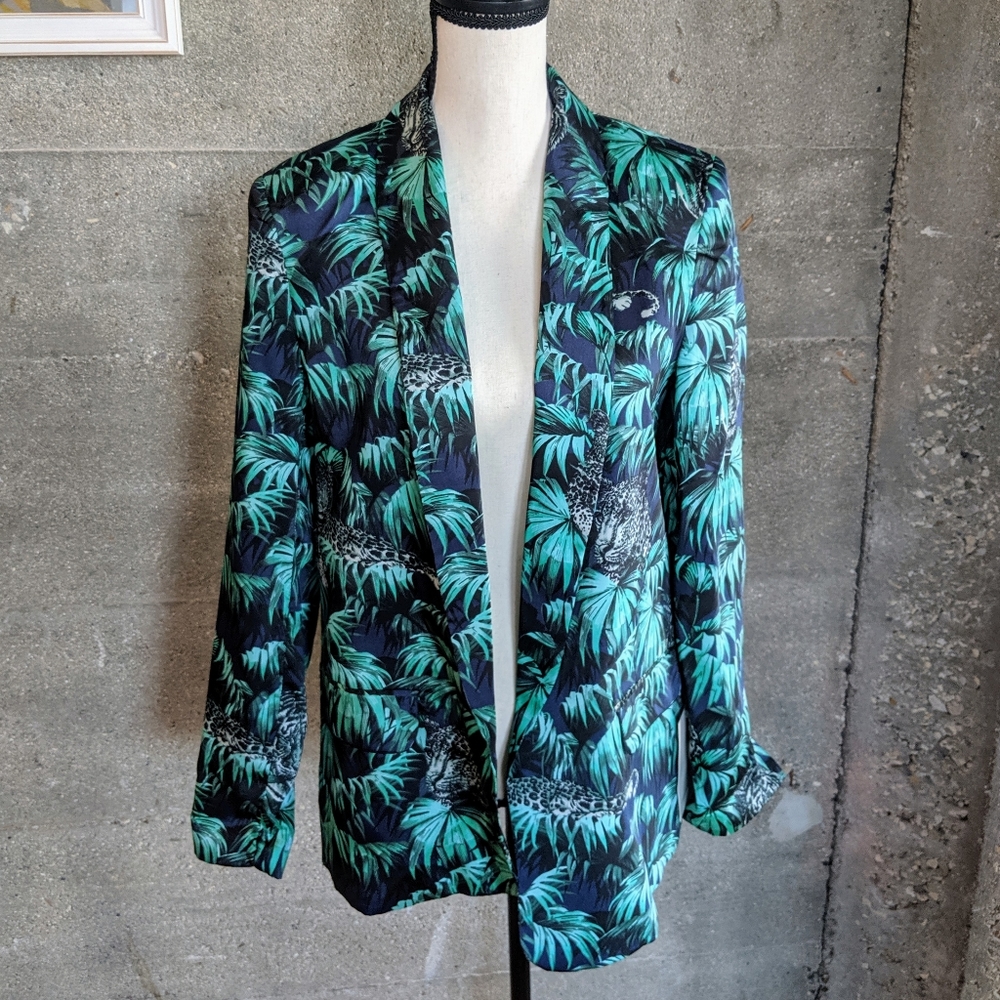 Zara print blazer, EUC